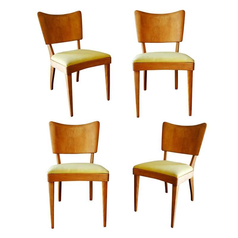 Heywood Wakefield Closed "Stingray" Dining Side Chairs, Four