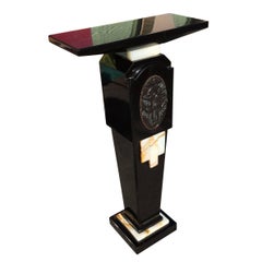 Retro Art Deco Chiparus Style Cast Bronze and Marble Pedestal