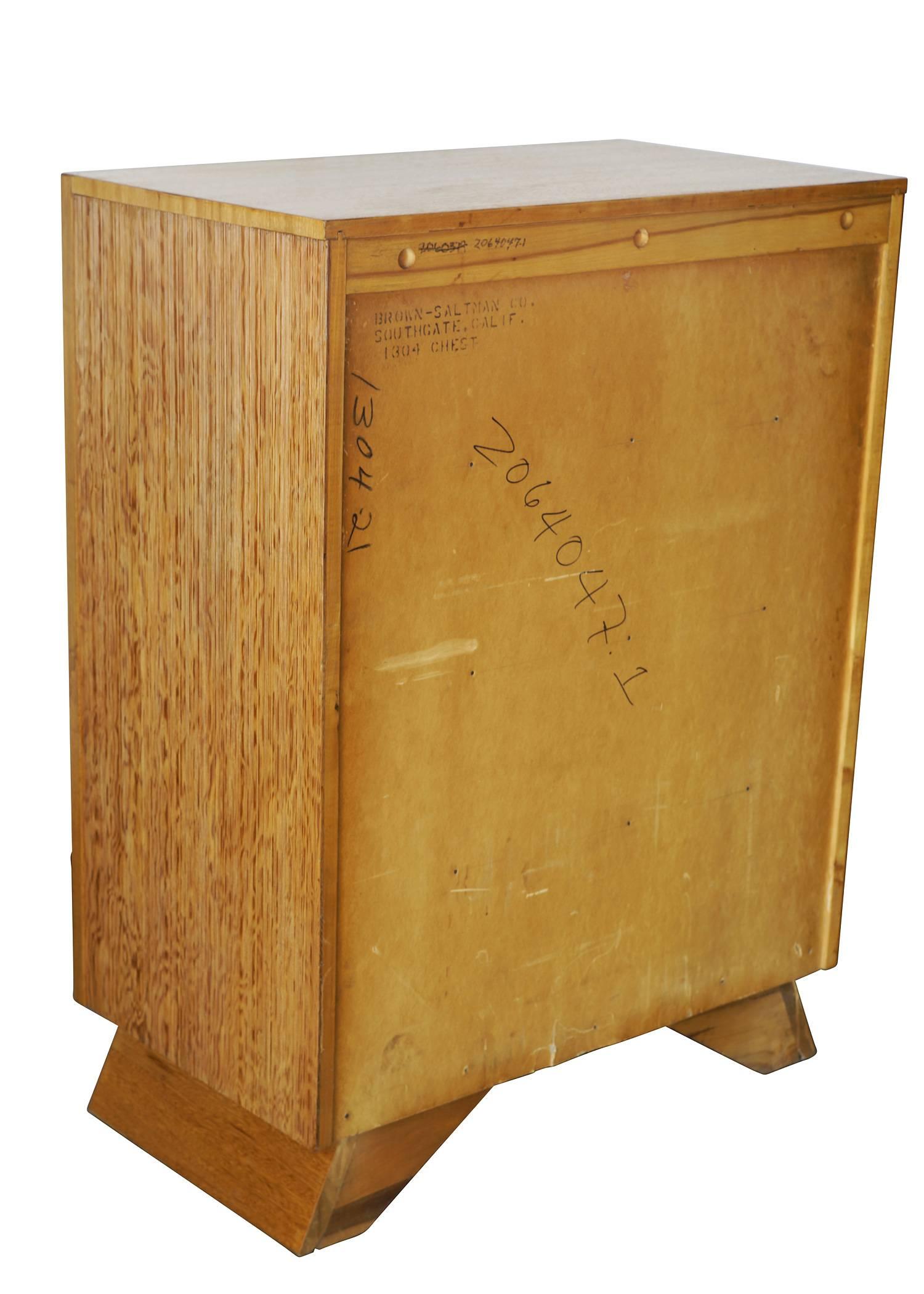 Mid-Century Modern Paul Frankl Four-Drawer Dresser for Brown Saltman