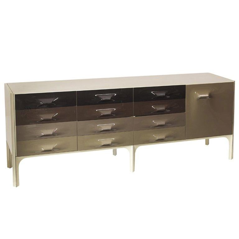 French Large Raymond Loewy DF-2000 Credenza for Doubinsky Freres