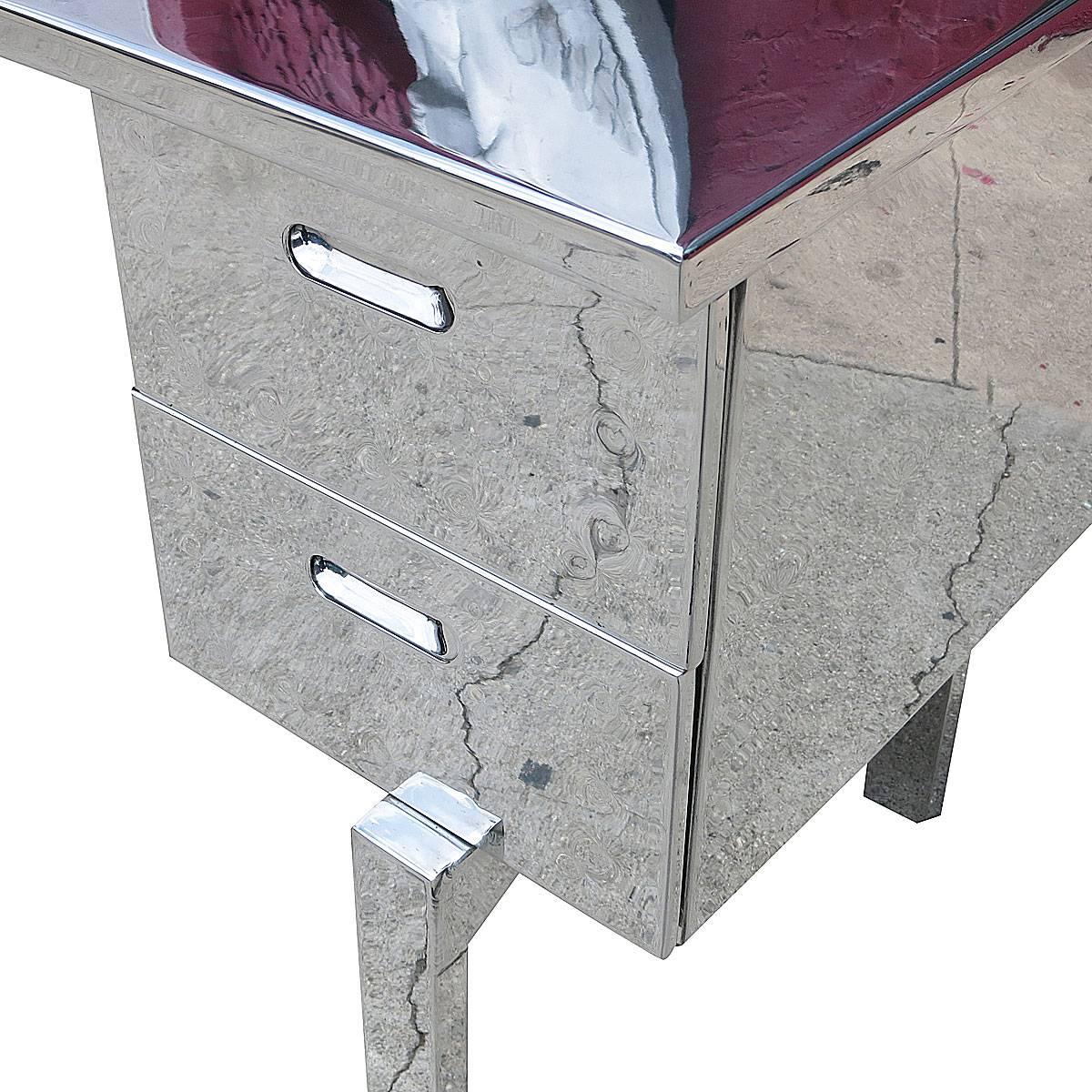 Polished Aluminum WWII Campaign Desk  1