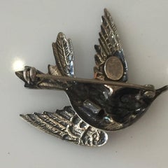 Sterling Silver Humming Bird Brooch by Jewelart