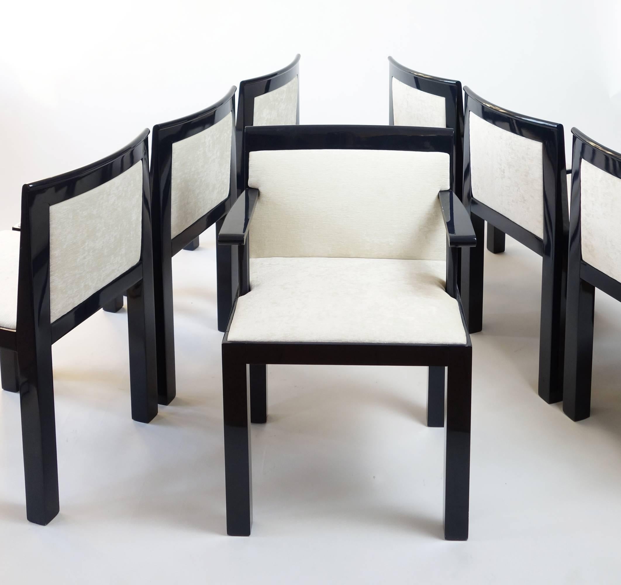 Aldo Rossi was the first Italian to receive the Pritzker Prize for architecture. He was also applauded for his product design. The gorgeous Teatro dining chairs were designed by Rossi and his colleague Luca Media for Molteni in the early 1980s. The