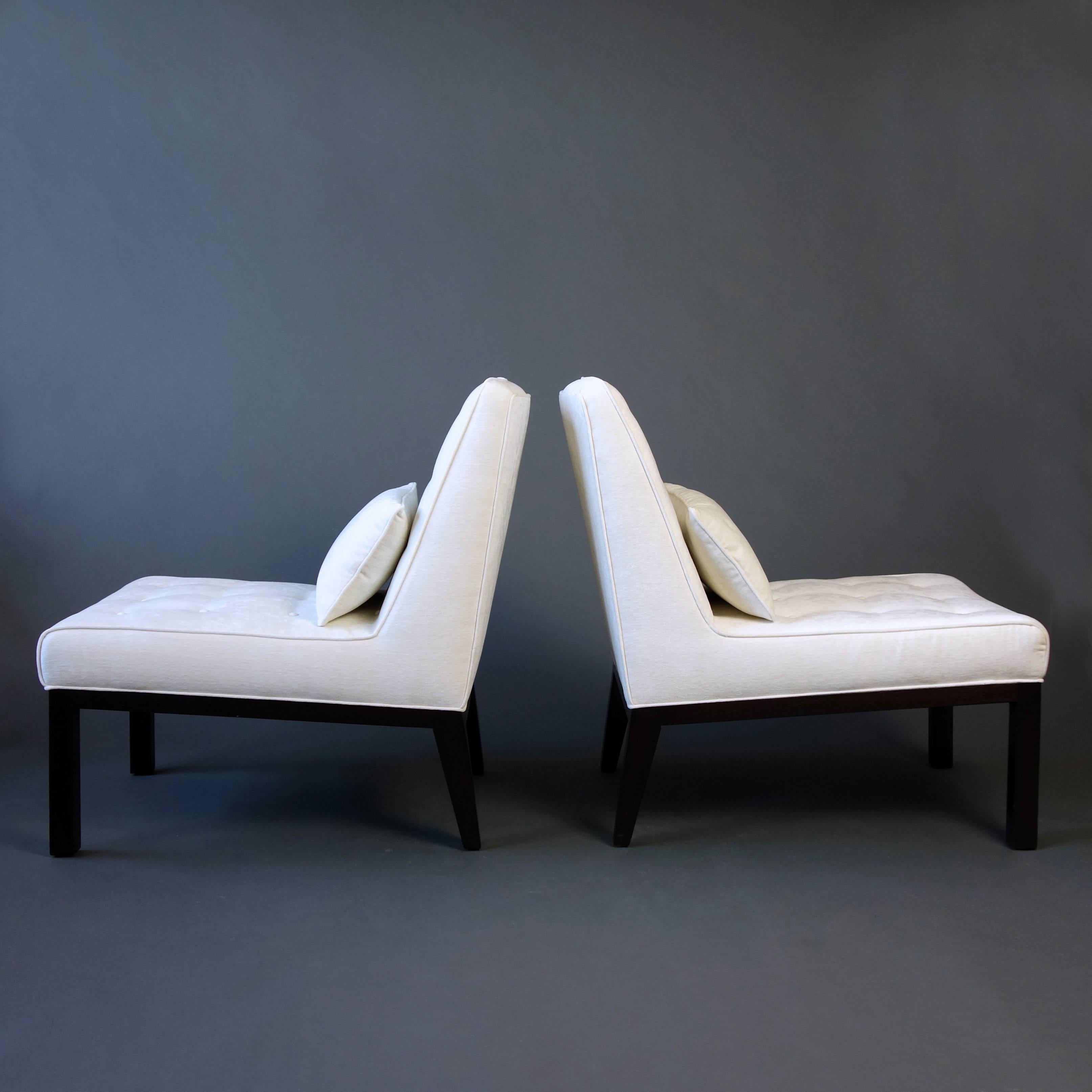American Pair of Slipper Chairs by Edward Wormley for Dunbar