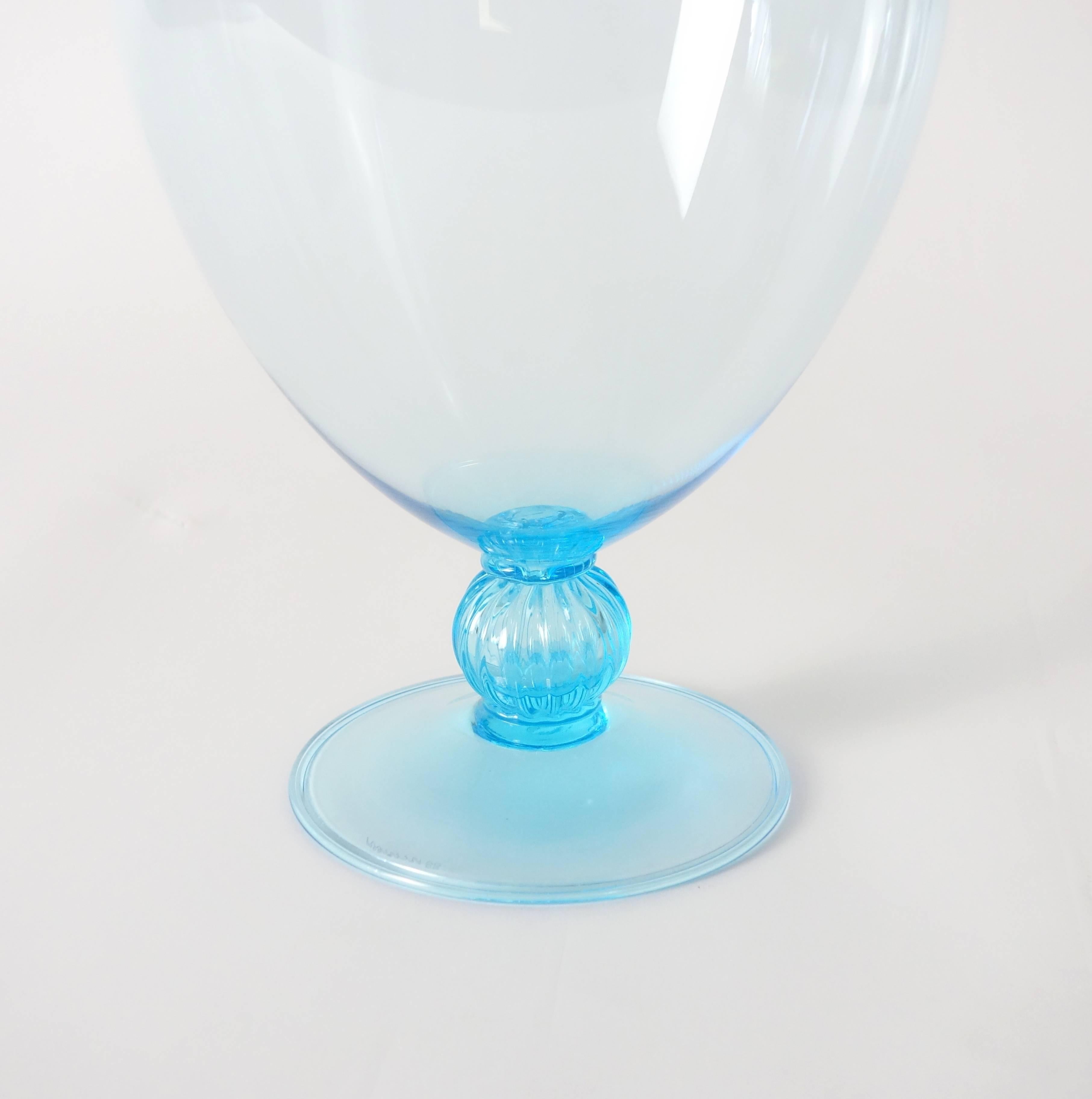 Italian Blue 'Veronese' Vase by Vittorio Zecchin for Venini