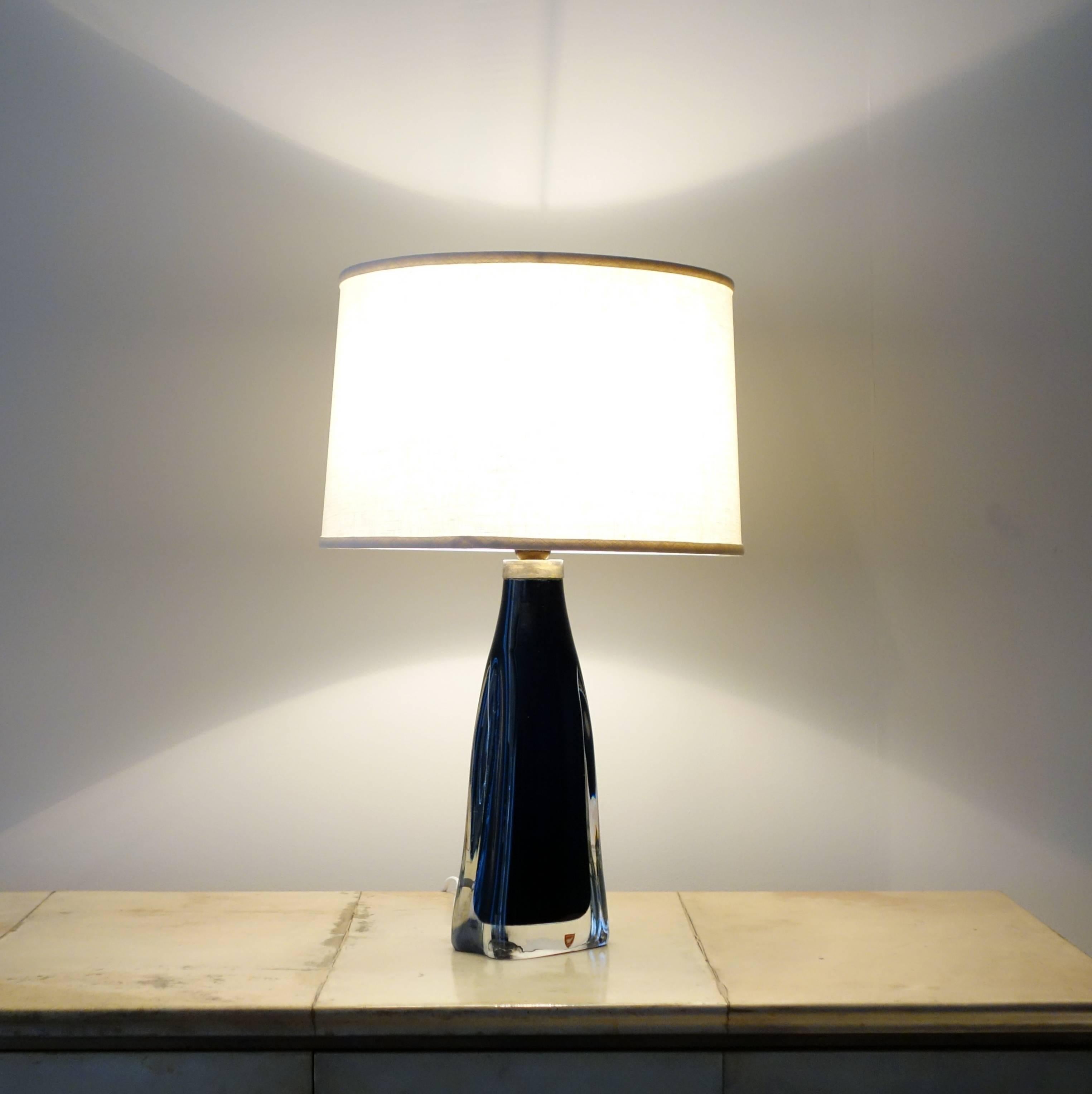 Scandinavian Modern Carl Fagerlund for Orrefors Glass Table Lamp