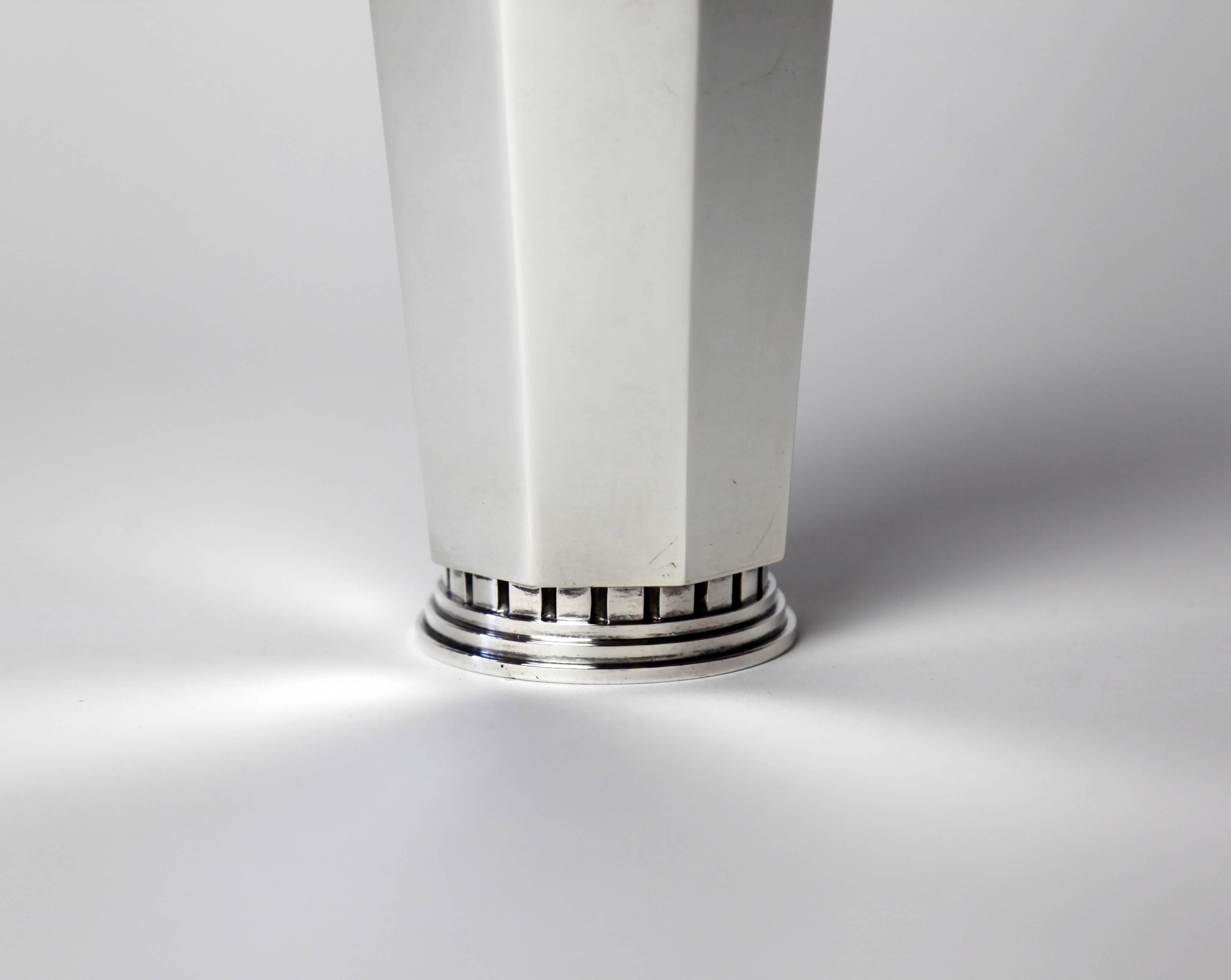 Scandinavian Modern 20th century Swedish Silver Vase For Sale