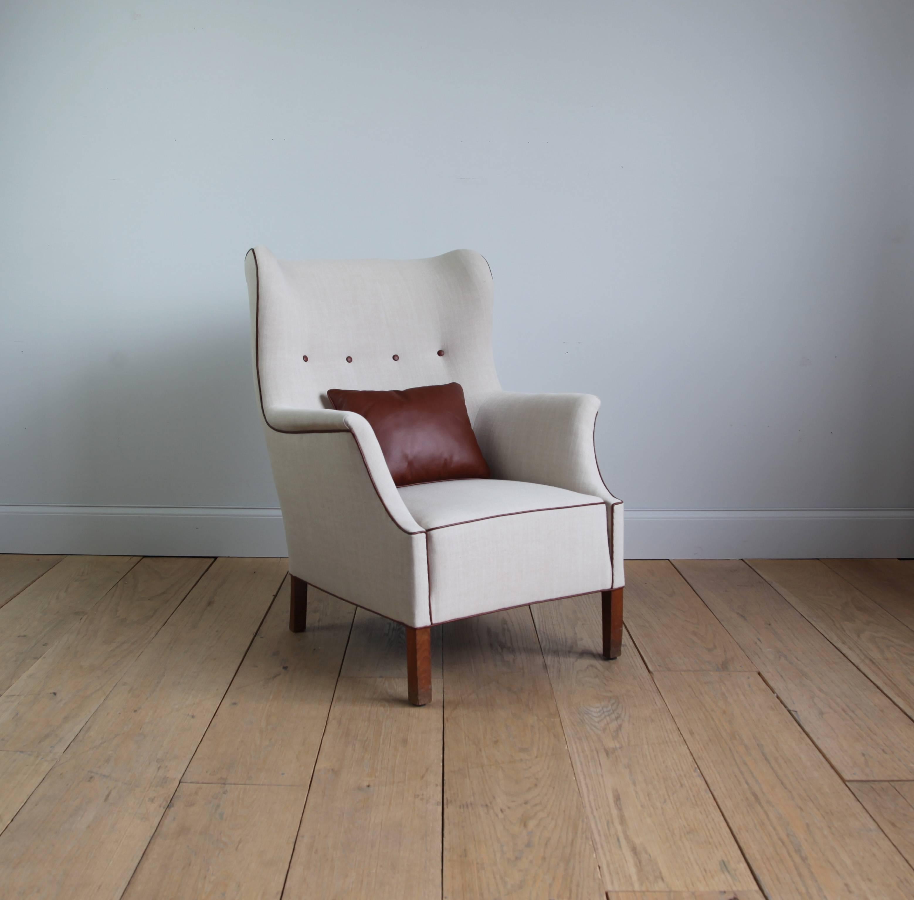 Rare Mogens Koch Wingback Chair In Excellent Condition In New York, NY