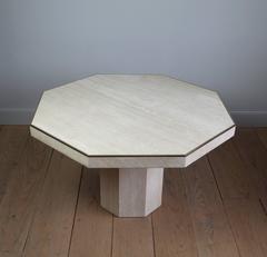 Octagonal Travertine Italian Dining Table