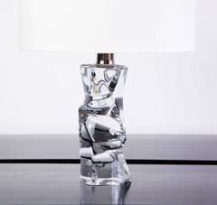 Sculptural Glass Table Lamp by Olle Alberius for Orrefors