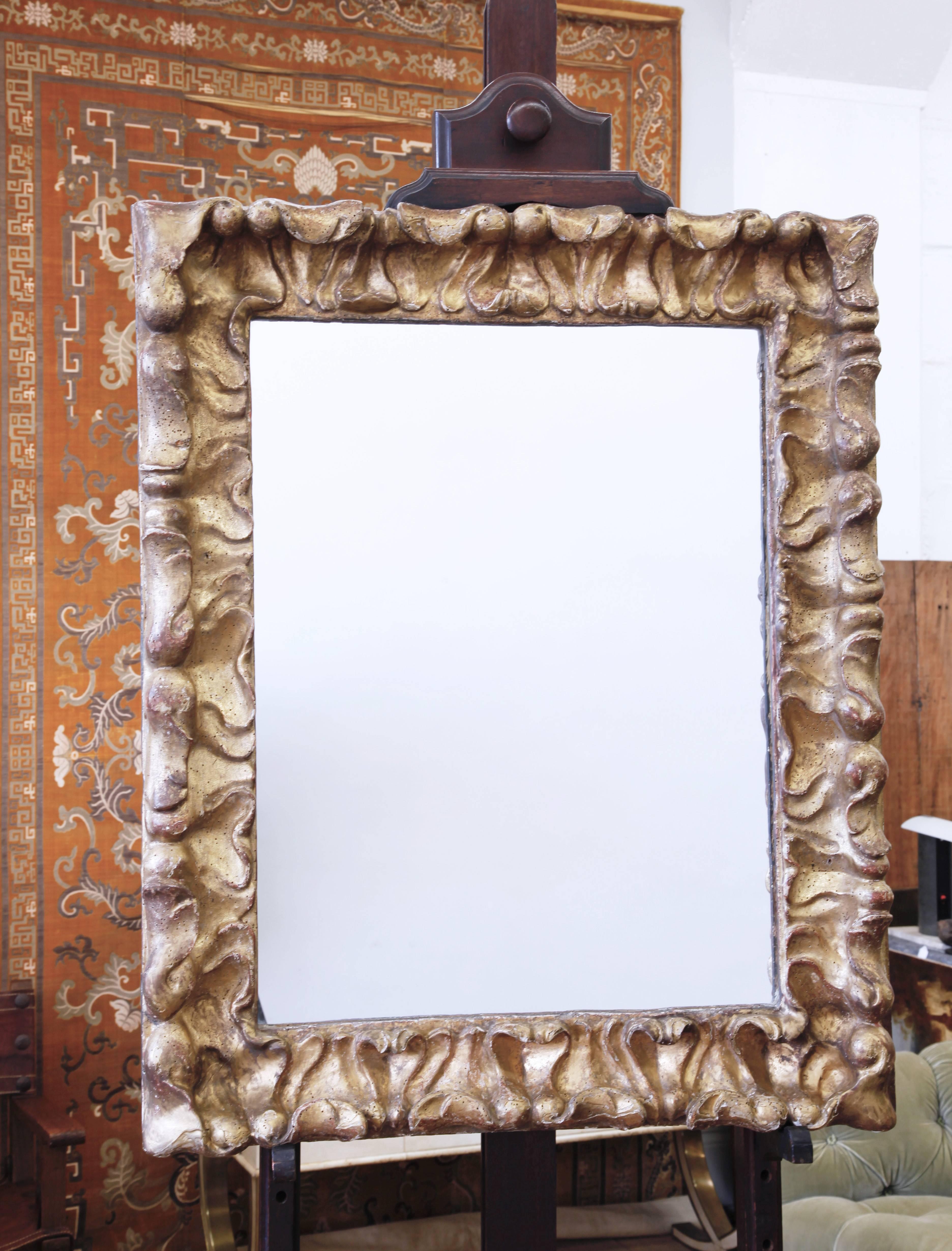 European Continental Baroque Carved and Gilt Mirror