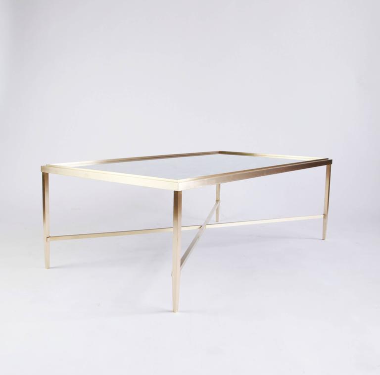 Daedalus Table by Lawton Mull, in Unlacquered Brass In Excellent Condition For Sale In New York, NY