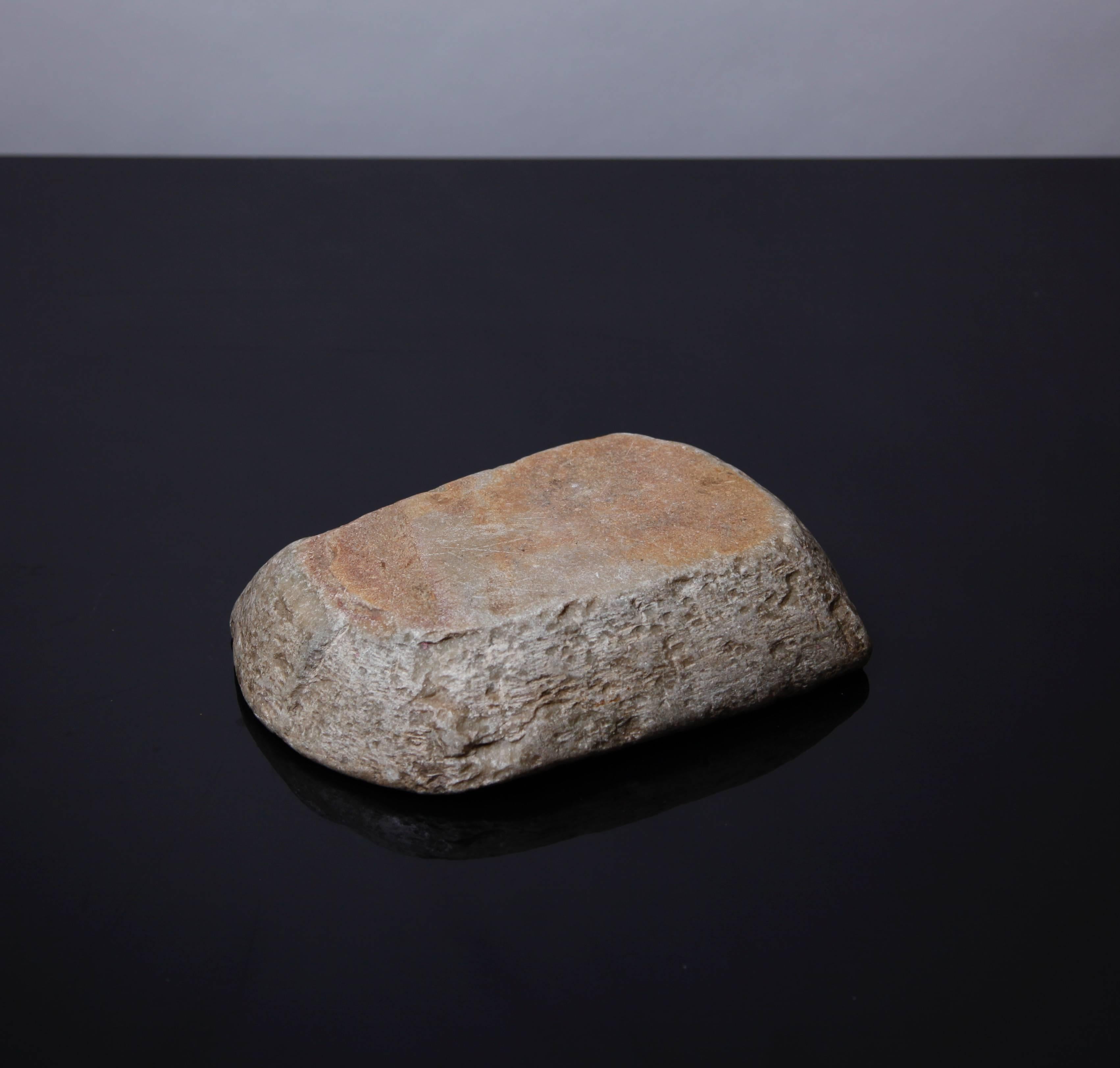 shallow stone bowl
