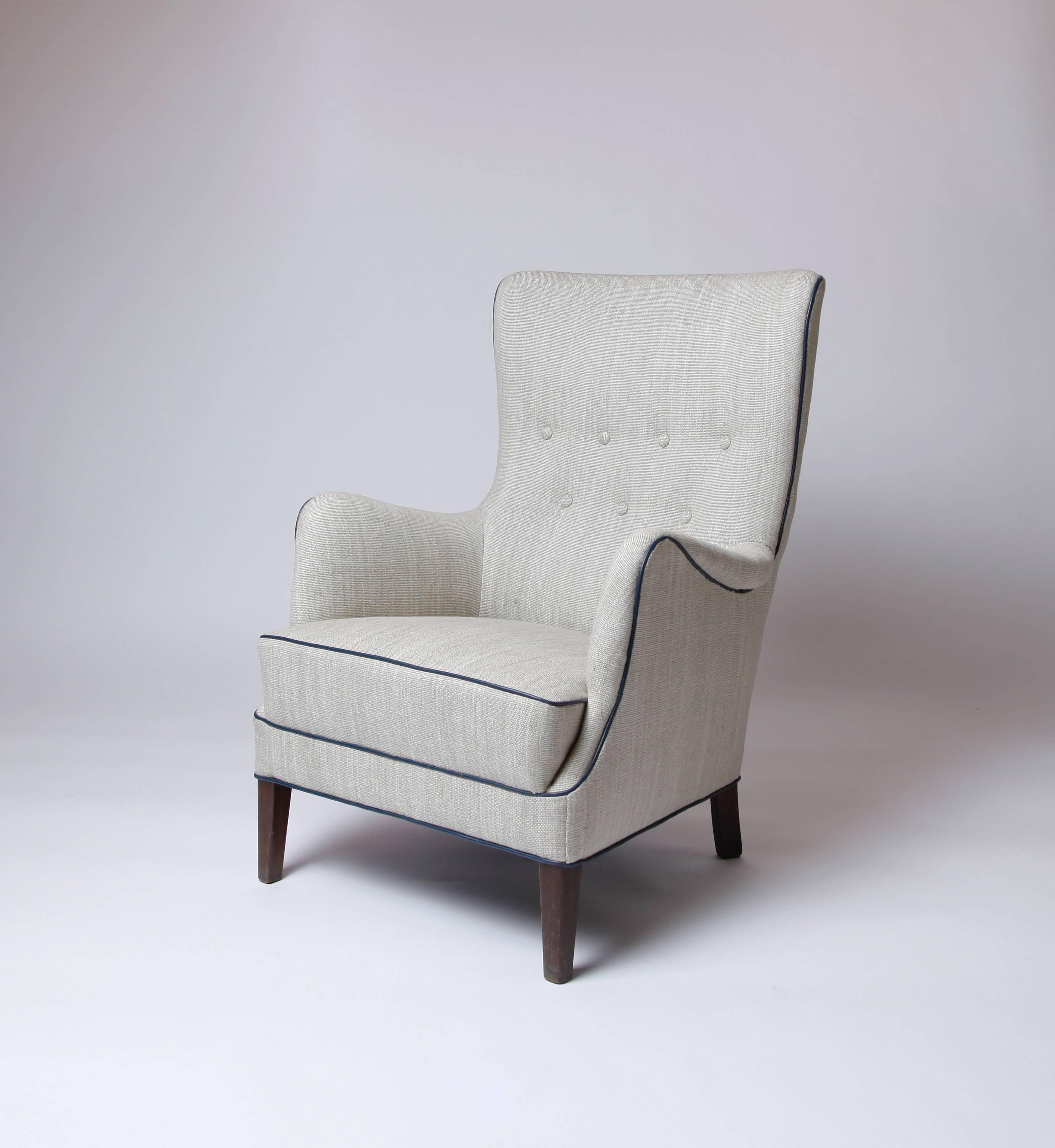 Danish Frits Henningsen Wingback Chair