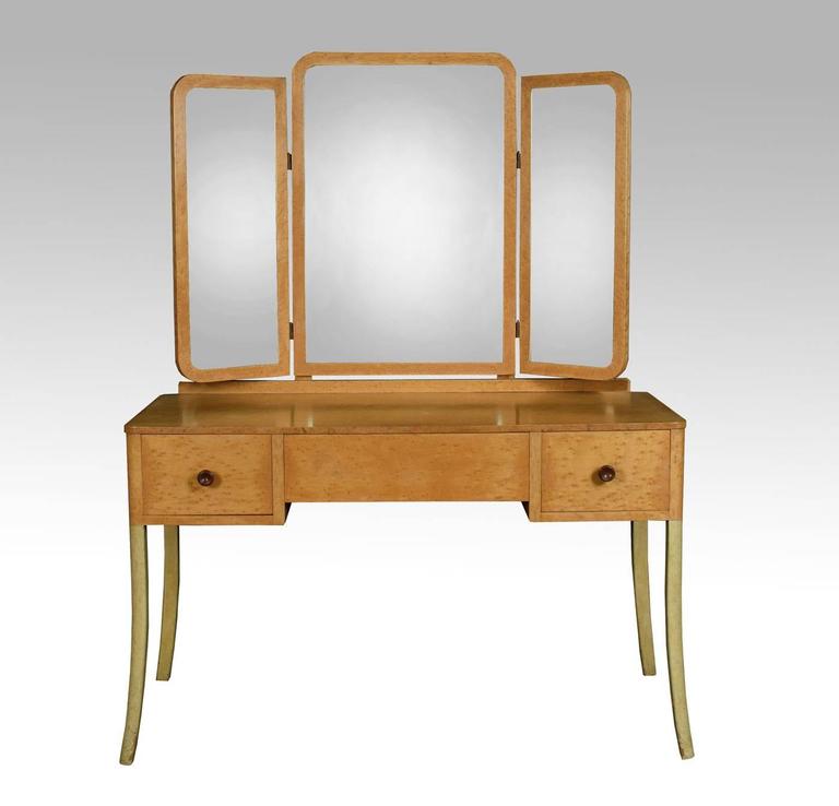 Art Deco Bird'sEye Maple Dressing Table at 1stDibs