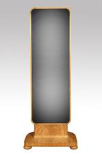 Art Deco Bleached Walnut Cheval Mirror