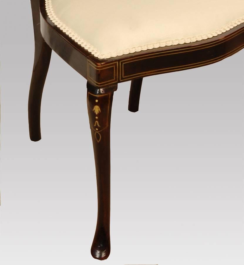 Edwardian Set of Six Mahogany Inlaid Chairs