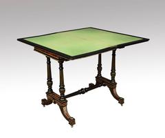 19th Century Amboyna and Ebonised Card Table