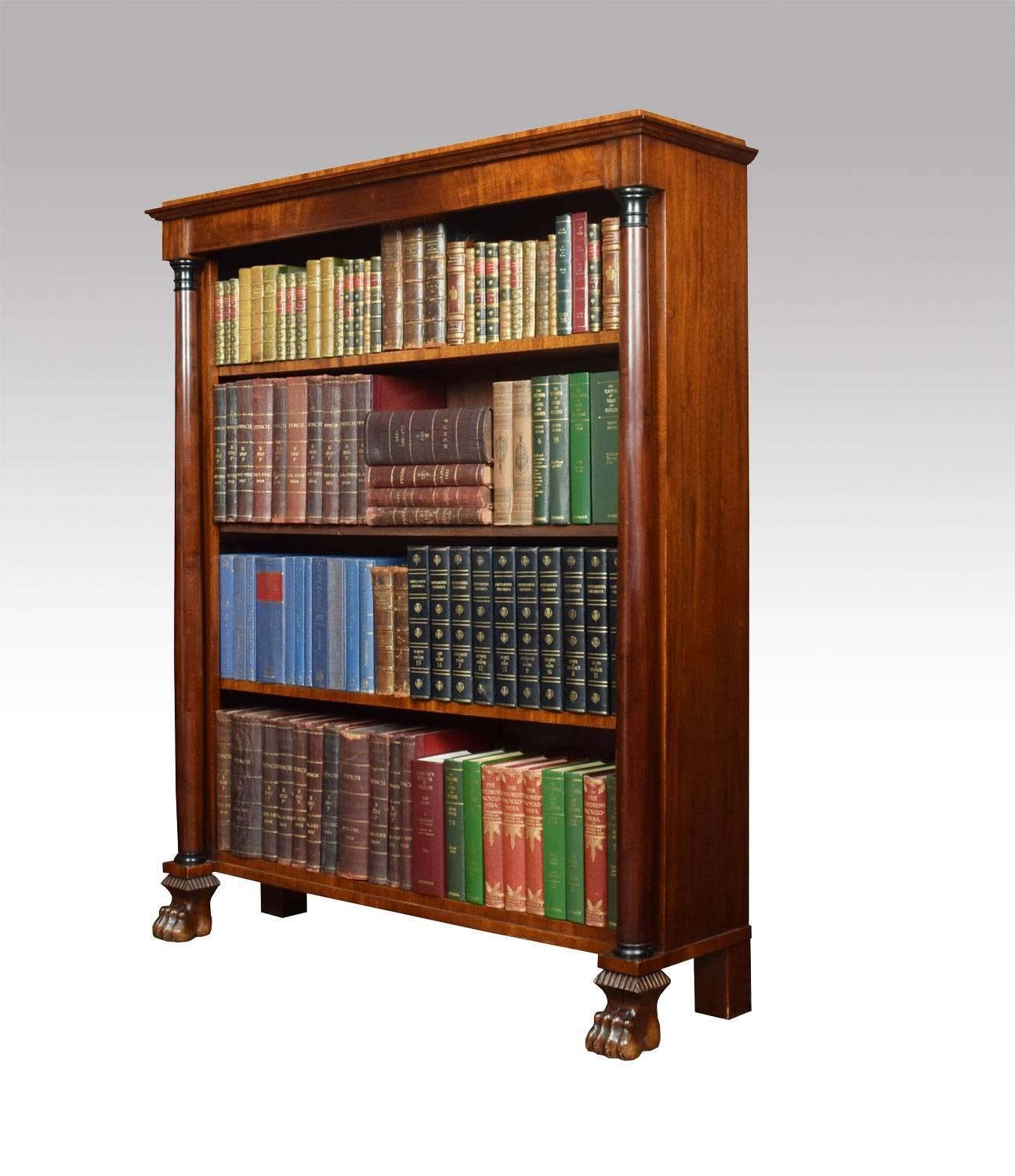 Pair of French Empire Mahogany Open Bookcases In Good Condition In Cheshire, GB