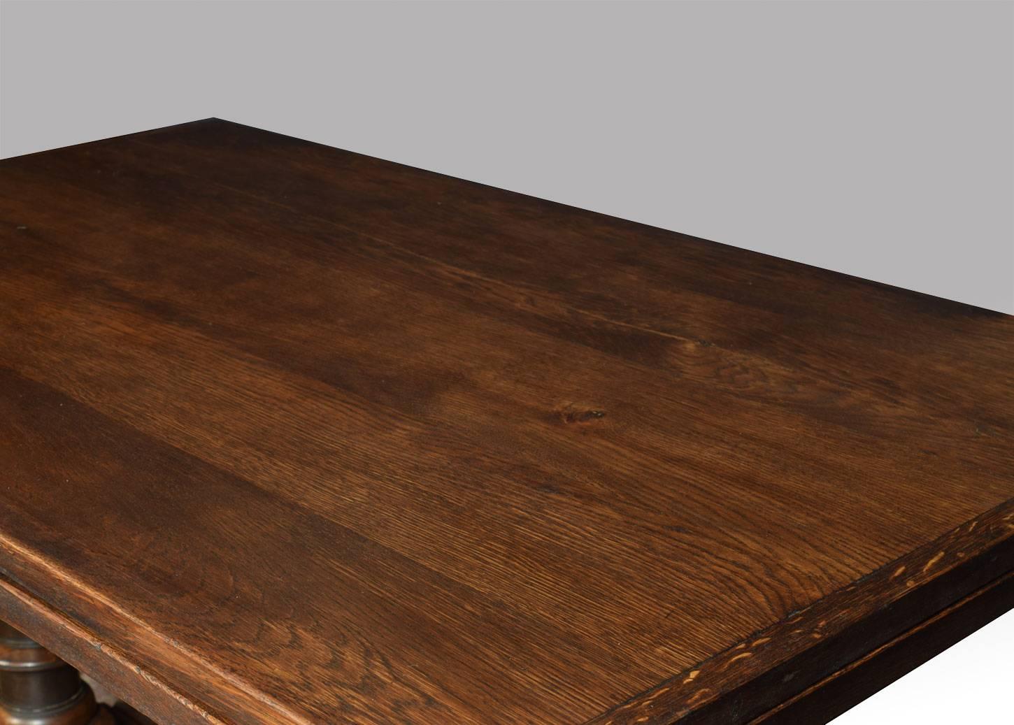 Victorian Oak Draw-Leaf Refectory Table