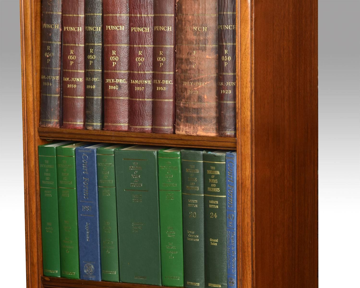 narrow walnut bookcase