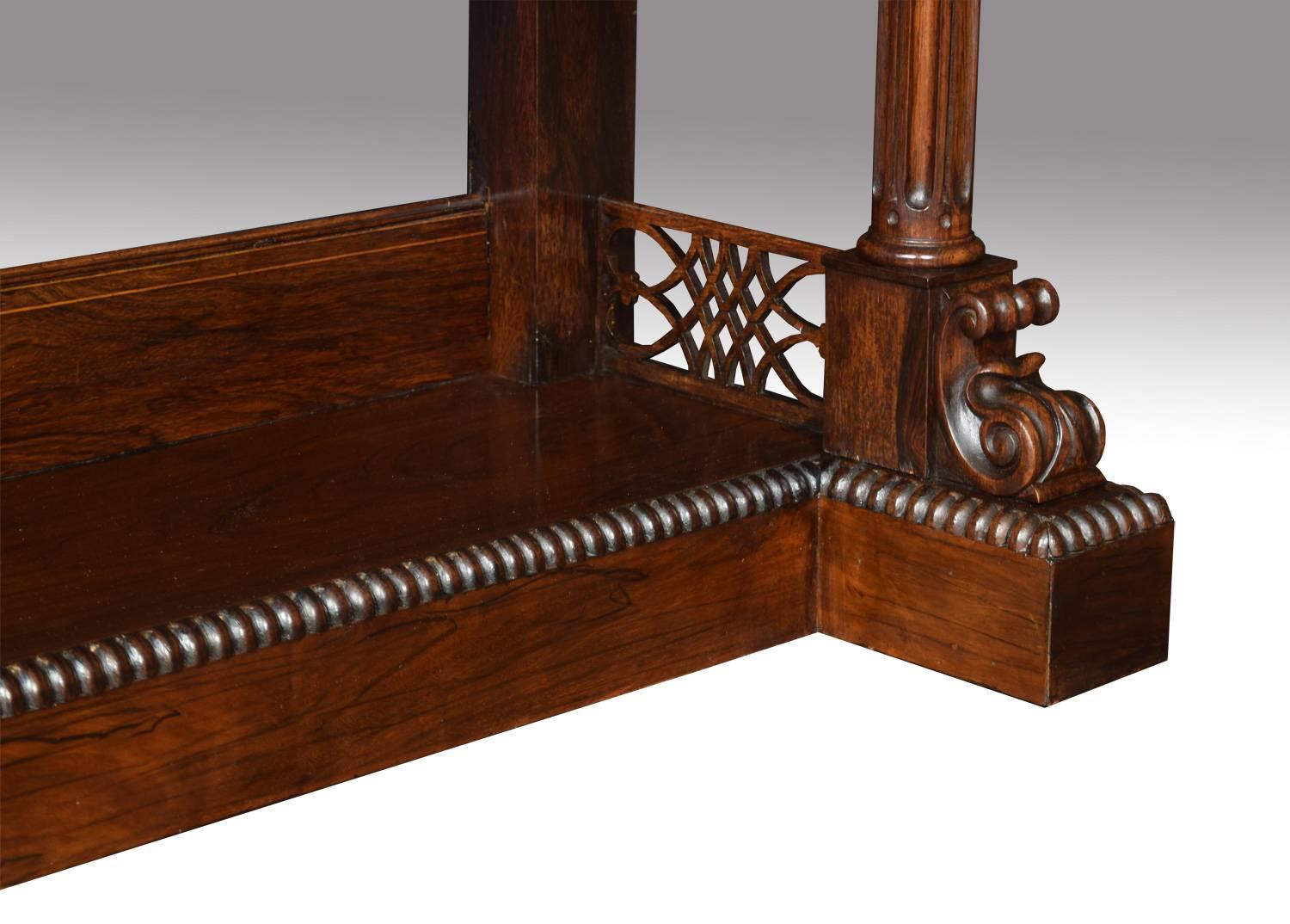19th Century Regency Rosewood Console Table