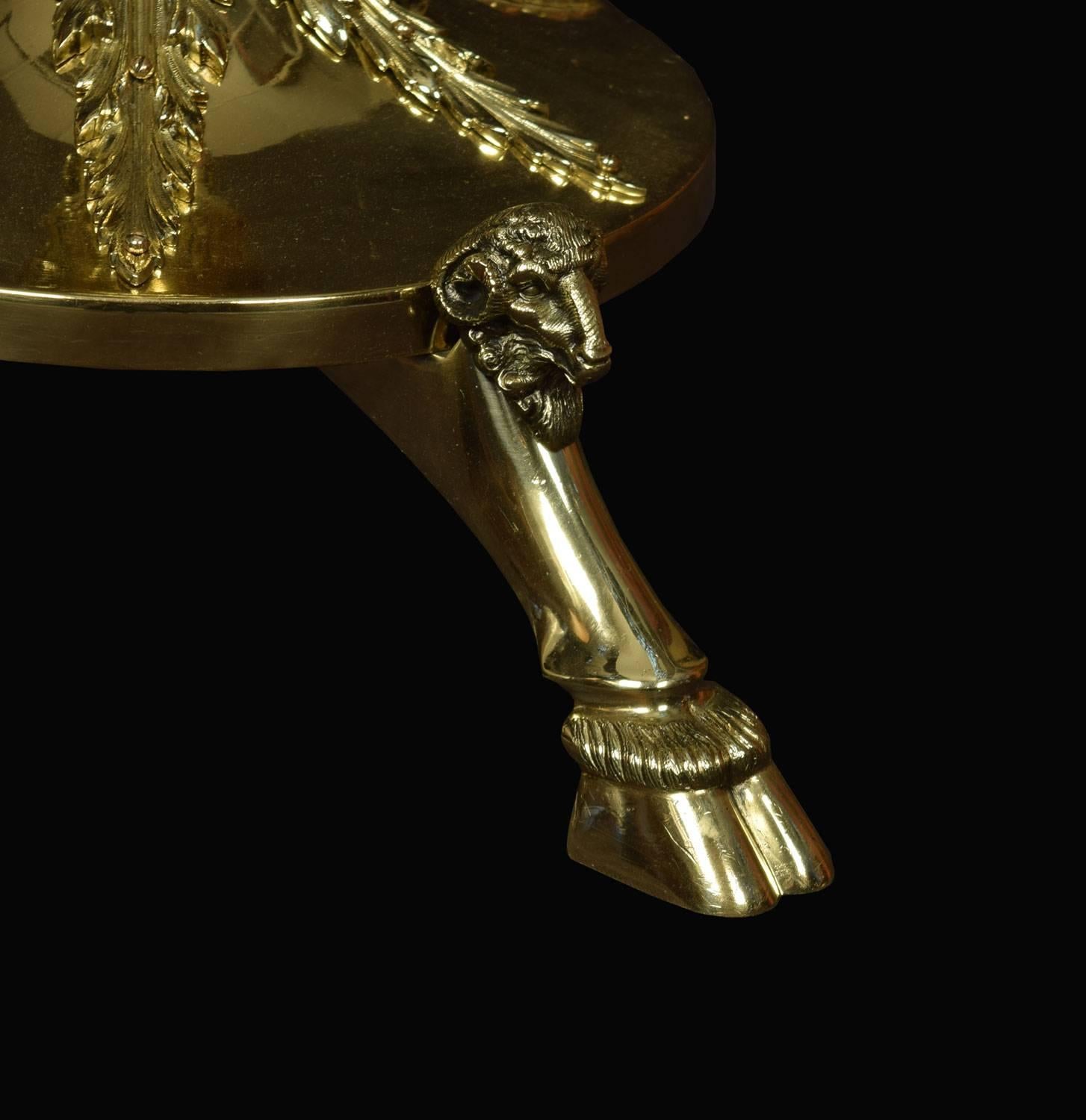 Irish 19th Century, Brass Standard Lamp