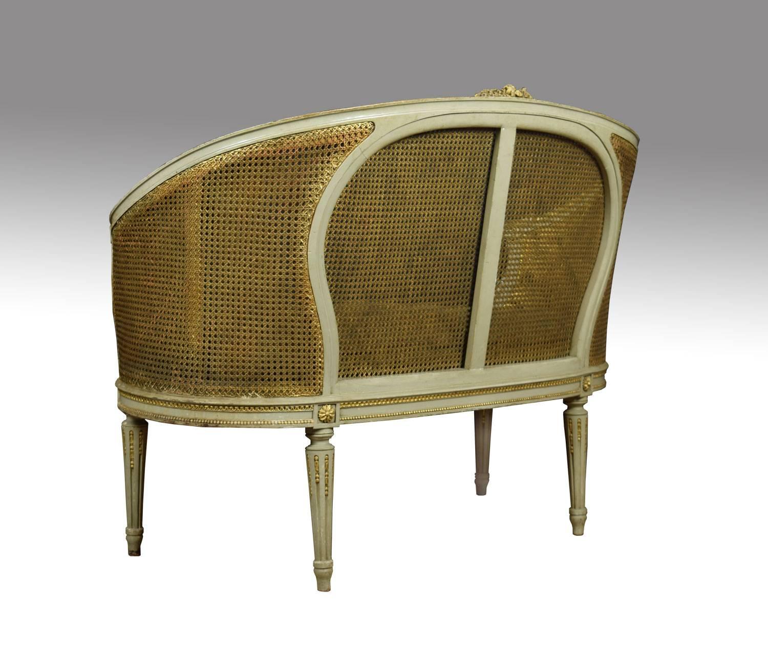 French Louis XVI Style Canapé Settee 3