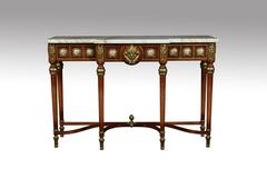 Louis XVI Revival Breakfront Console Table and Wall Mirror by H & L Epstein