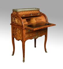 French Louis XV Revival Marquetry Bureau
