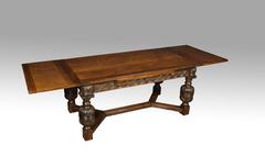 Oak Draw-Leaf Refectory Table