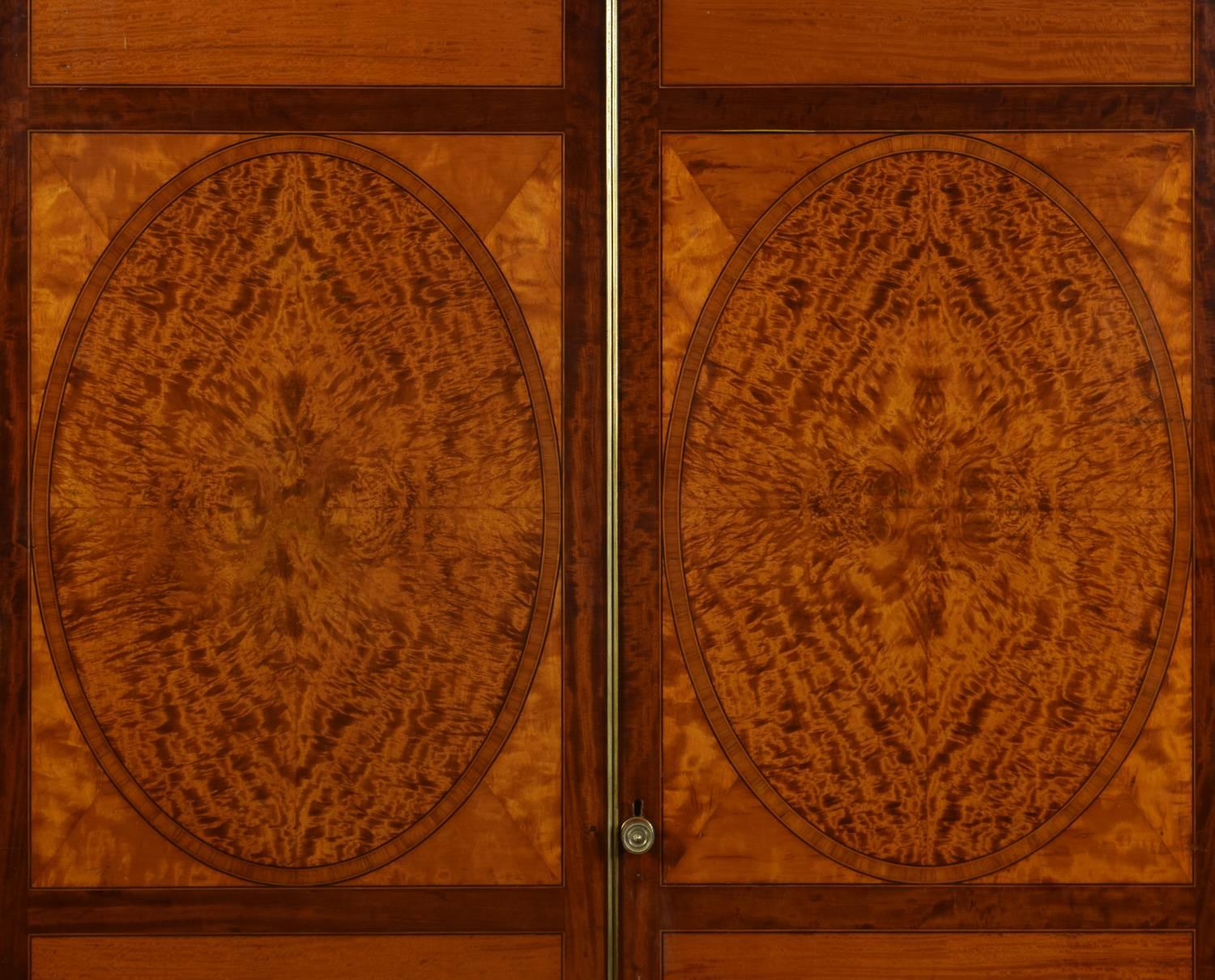 George III Satinwood Inlaid Two-Door Wardrobe 3