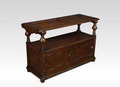 Carved Oak Monk’s Bench or Hall Bench