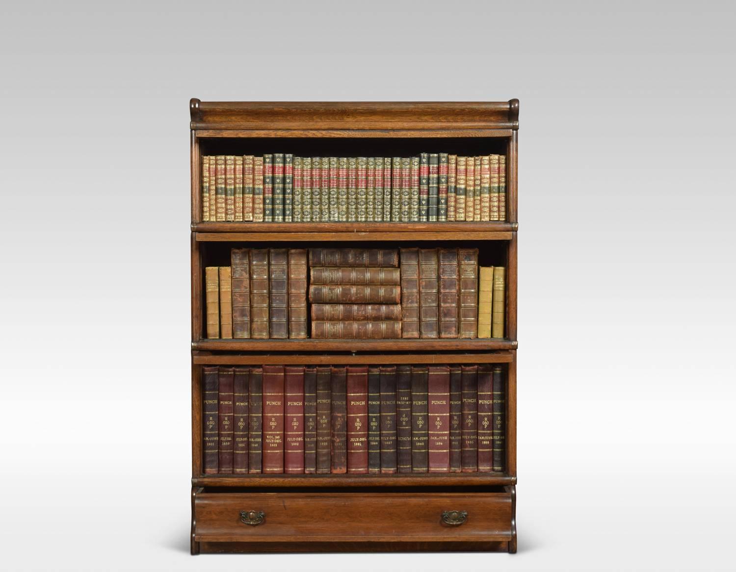Great Britain (UK) Oak Globe Wernicke Three Section Bookcase