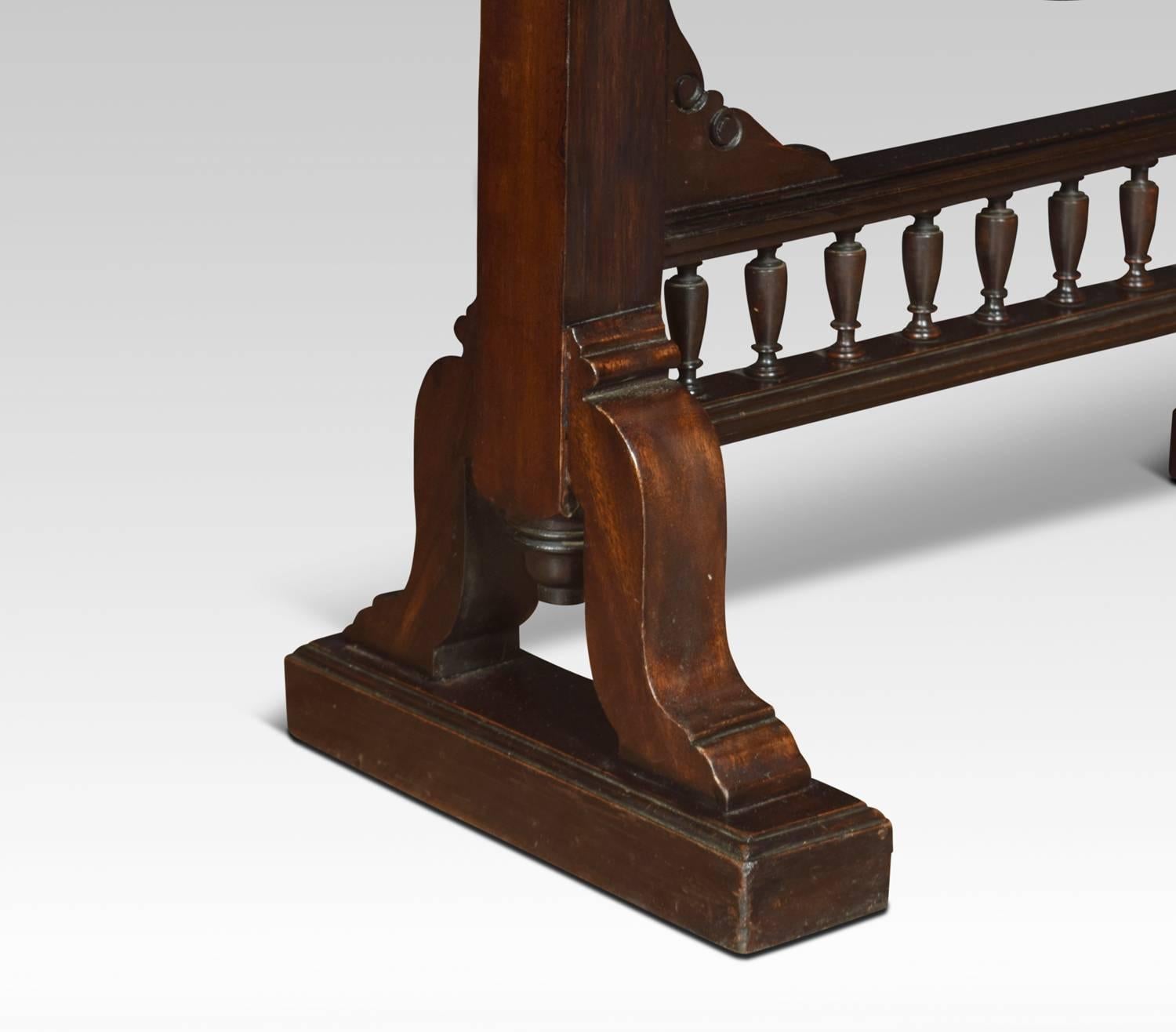 Great Britain (UK) Early 20th Century Walnut Framed Floor Standing Dinner Gong
