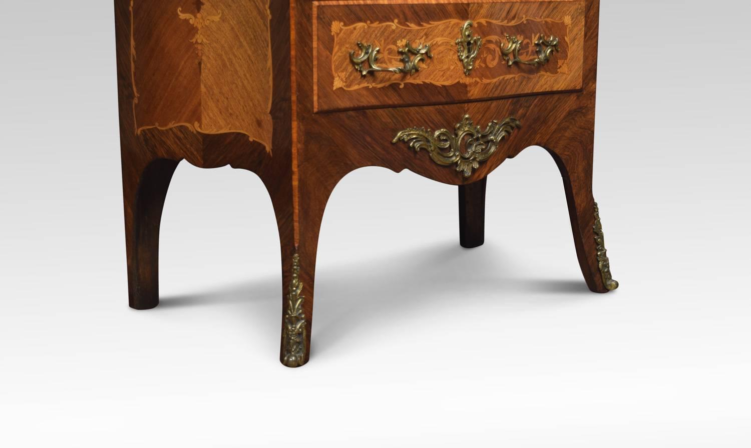 Gilt Metal-Mounted Kingwood and Rosewood Marquetry Commode In Excellent Condition In Cheshire, GB
