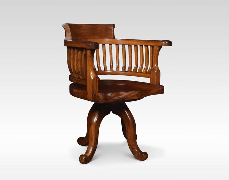 Walnut Office Captain S Revolving Desk Chair Bei 1stdibs