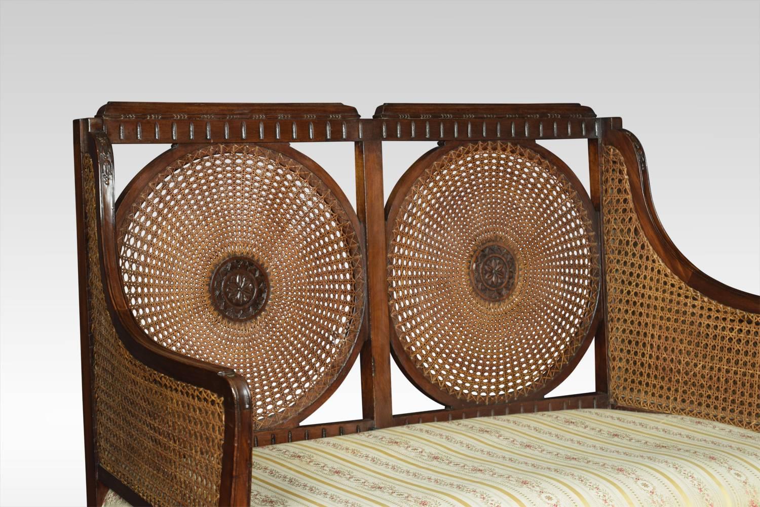 Great Britain (UK) Double Caned Bergere Settee