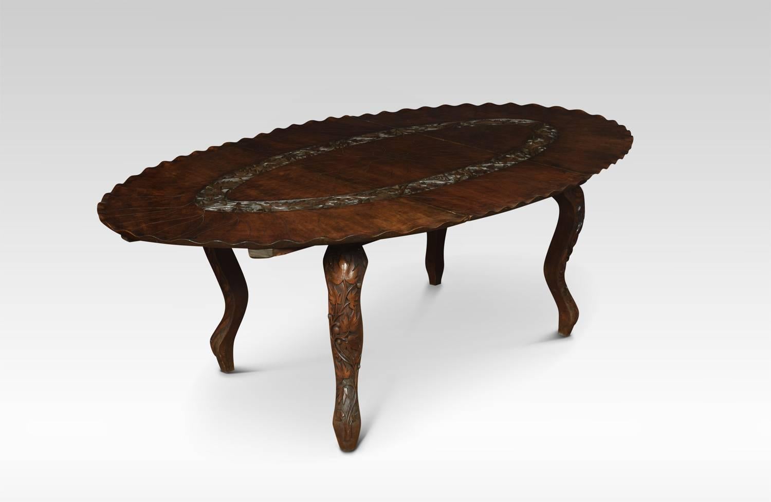 carved dining table india