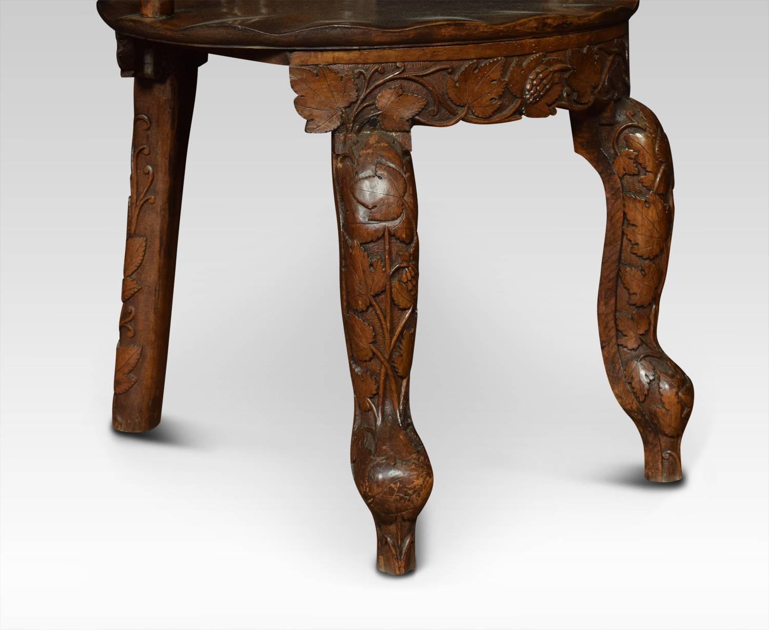 20th Century Anglo-Indian Carved Walnut Dining Suite