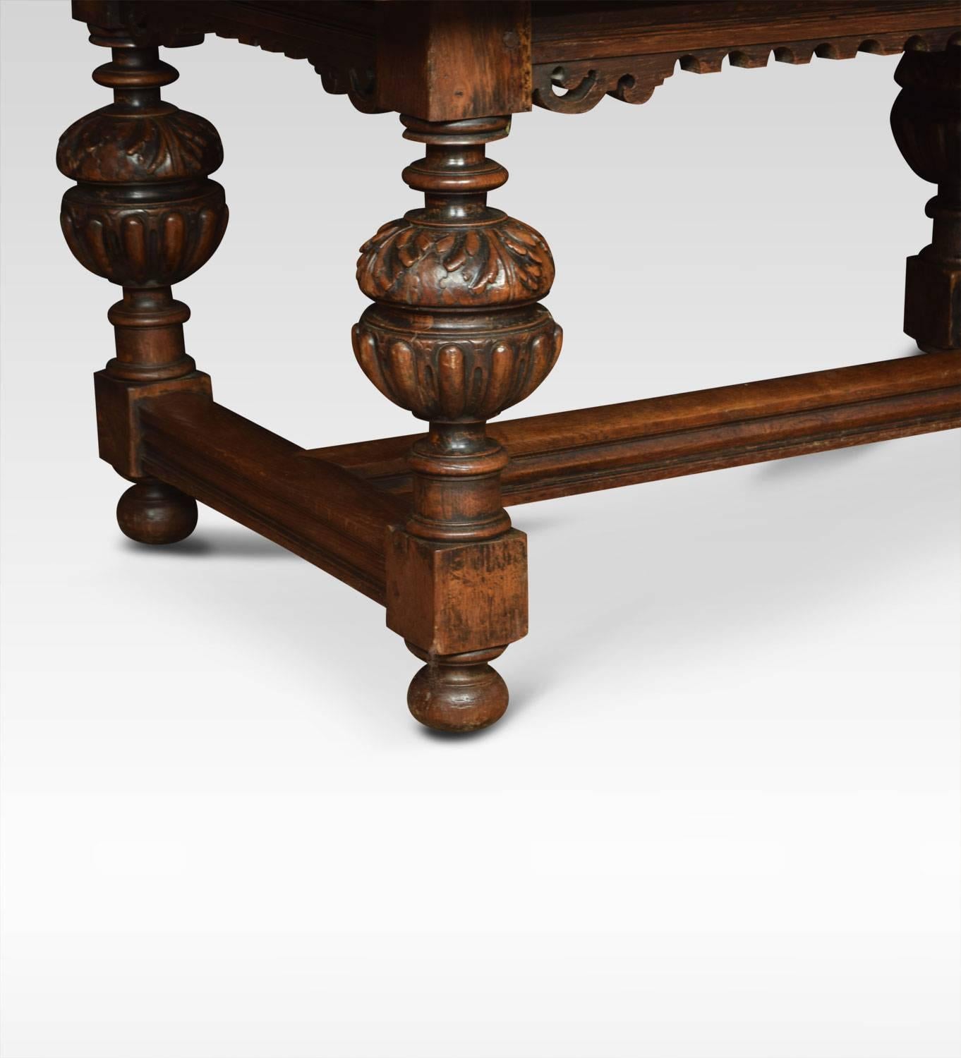 refectory table with leaves