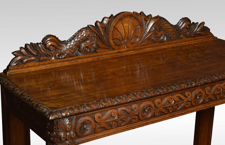 Victorian Carved Oak Hall Table at 1stDibs
