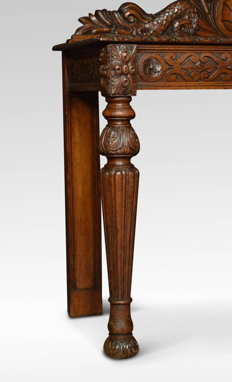 Victorian Carved Oak Hall Table at 1stDibs