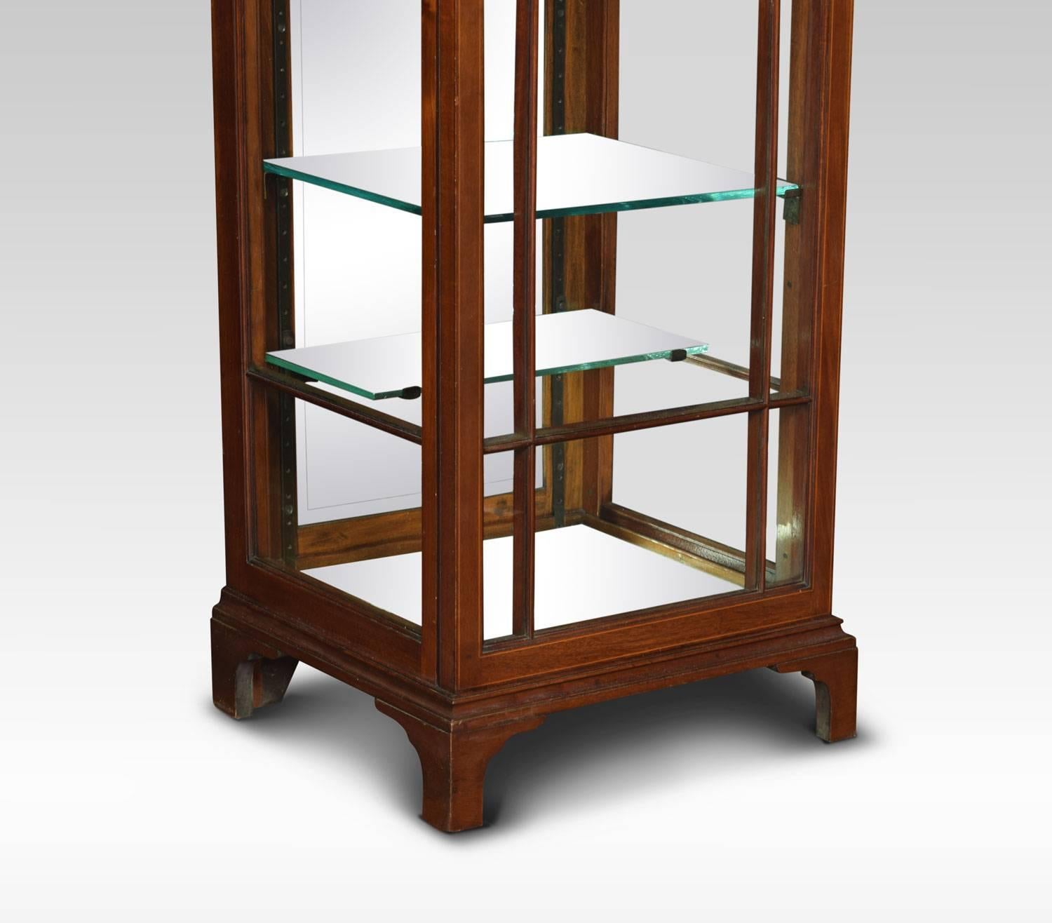 Edwardian Inlaid Mahogany Display Cabinet In Excellent Condition In Cheshire, GB