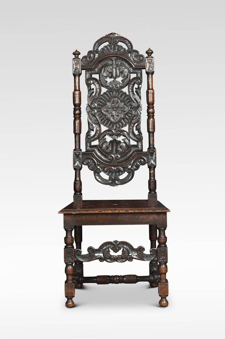 Pair of Victorian Jacobean Revival Carved Oak Side Chairs at 1stDibs jacobean revival