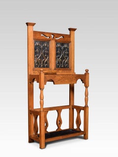 Art Nouveau Oak Umbrella / Stick Stand