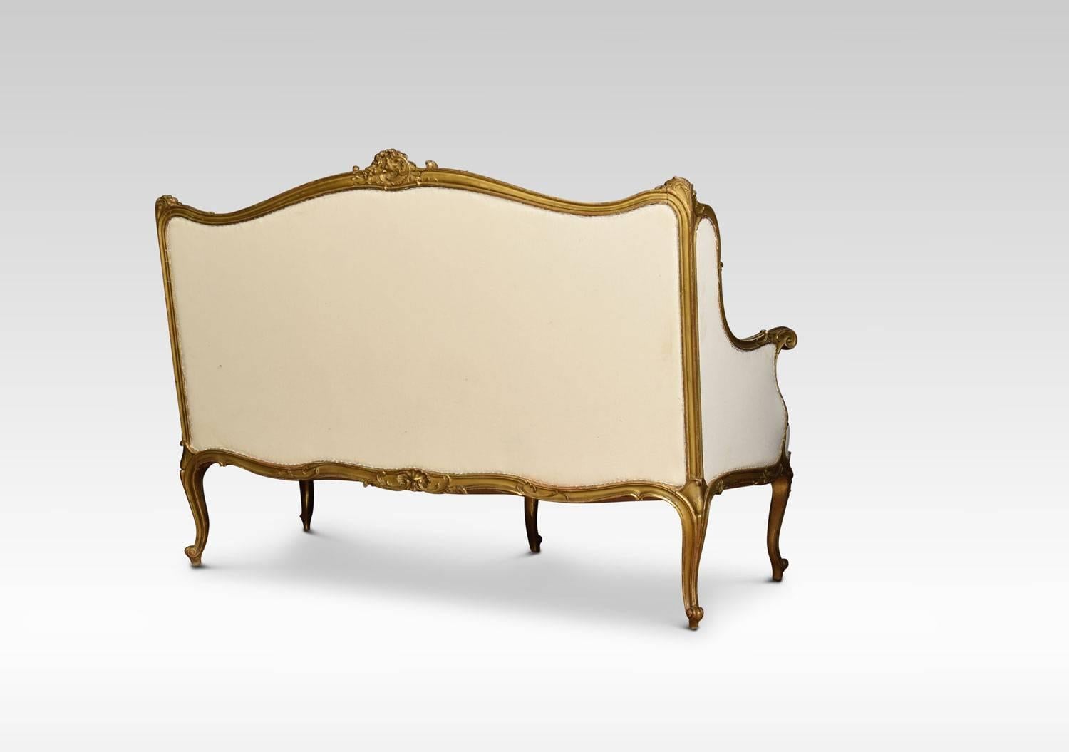 French Giltwood Settee 2