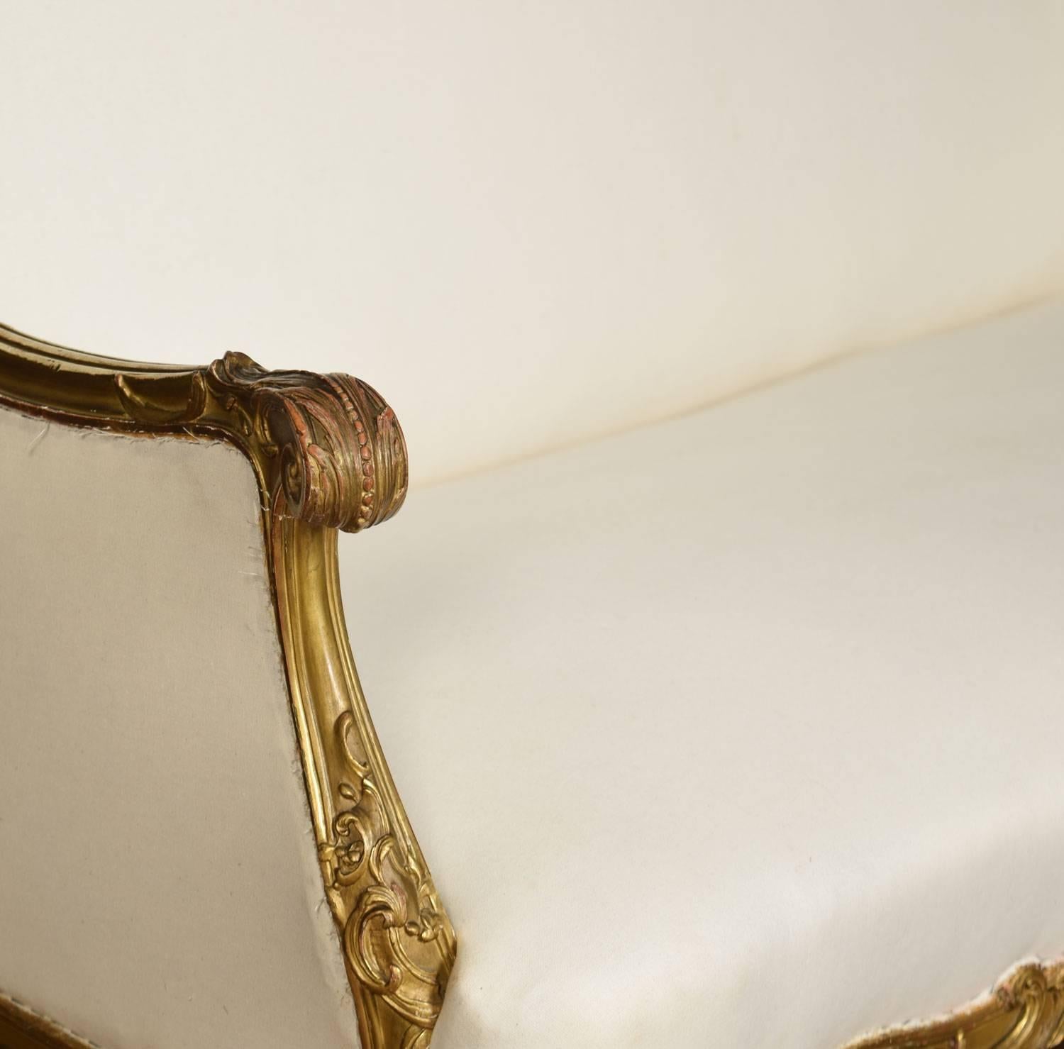 19th Century French Giltwood Settee