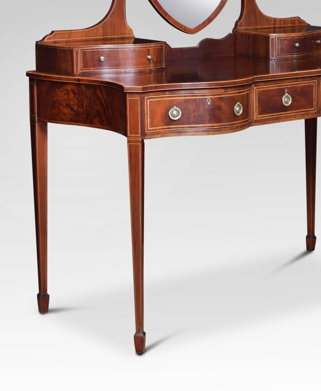 British Edwardian Mahogany Inlaid Dressing Table
