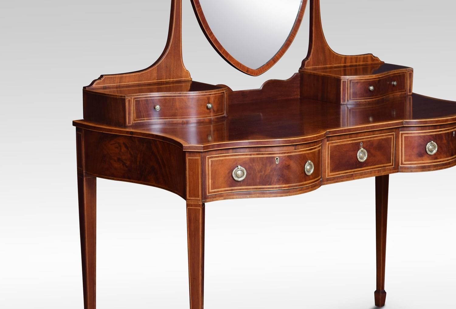 20th Century Edwardian Mahogany Inlaid Dressing Table